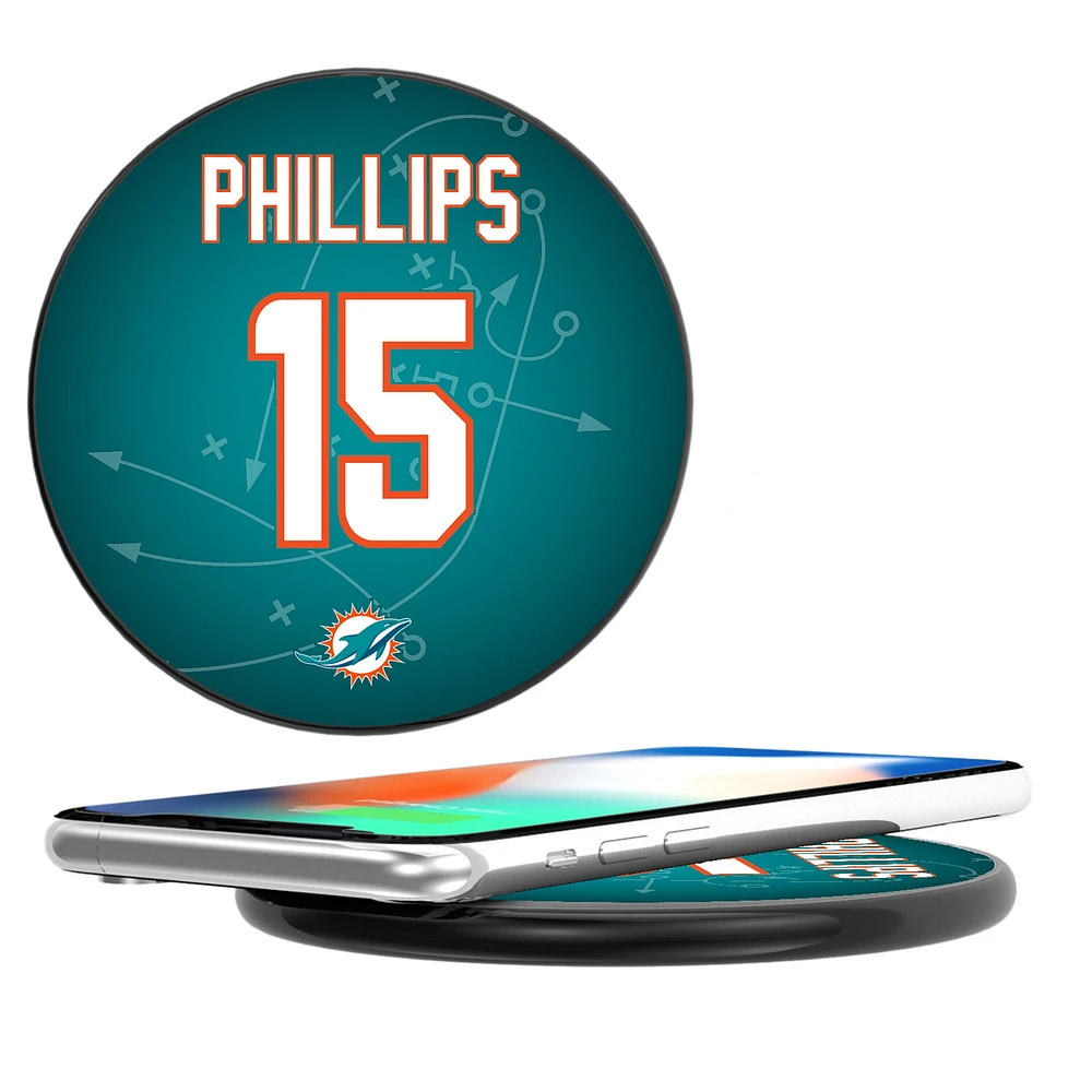 Keyscaper Jaelan Phillips Black Miami Dolphins Wireless Charging Station