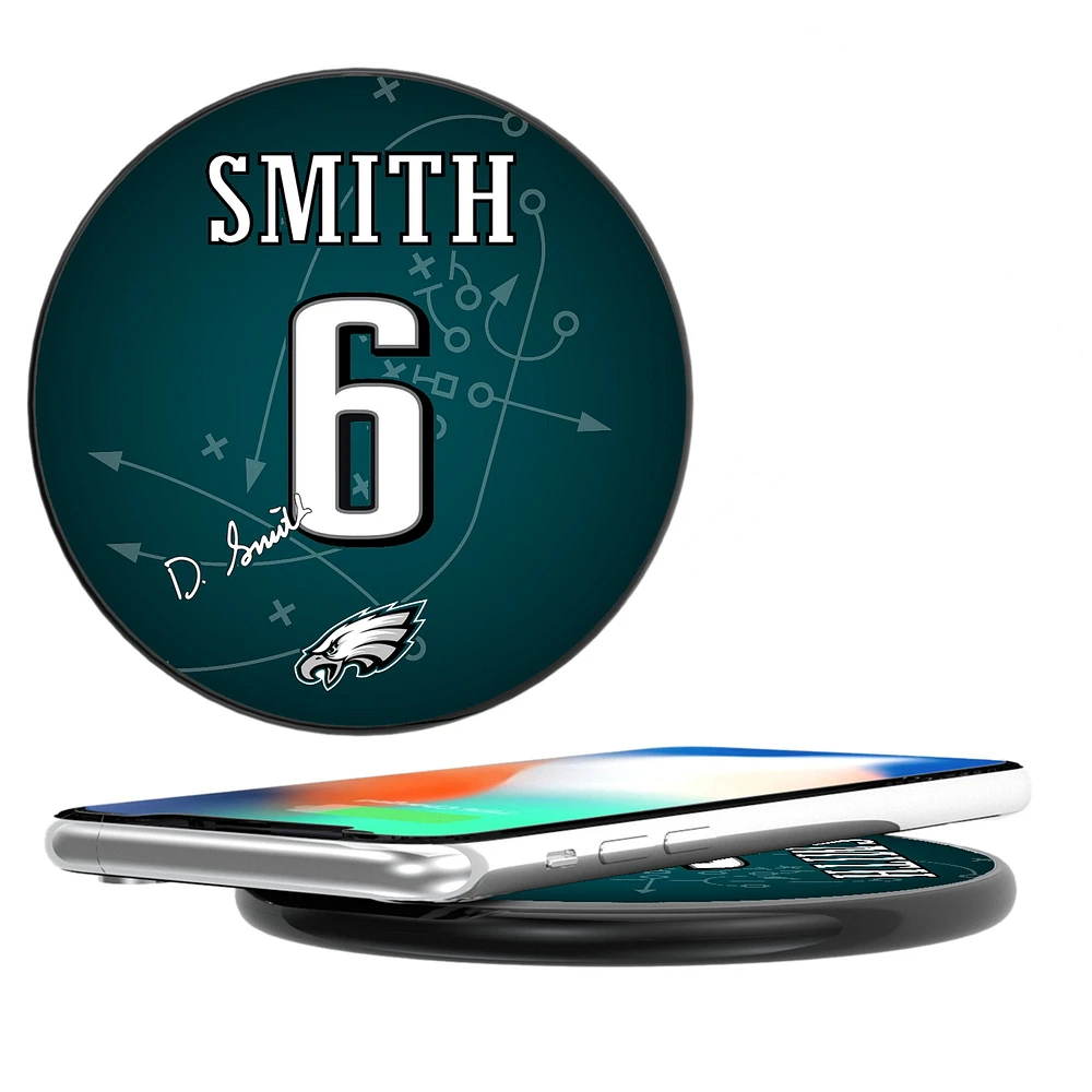 Keyscaper DeVonta Smith Black Philadelphia Eagles Wireless Charging Station