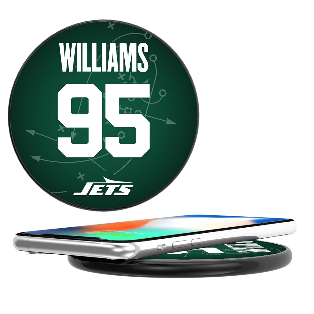 Keyscaper Quinnen Williams Black New York Jets Wireless Charging Station
