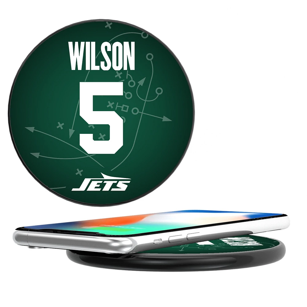Keyscaper Garrett Wilson Black New York Jets Wireless Charging Station