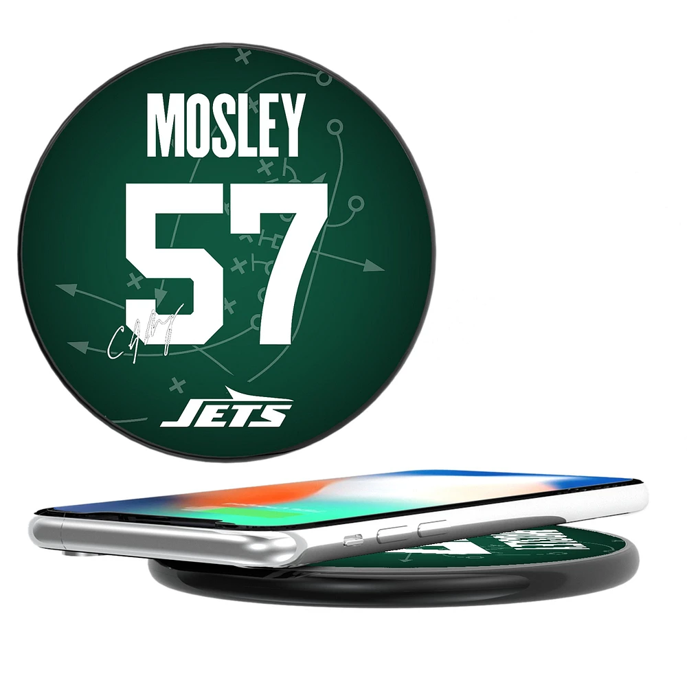 Keyscaper C.J. Mosley Black New York Jets Wireless Charging Station