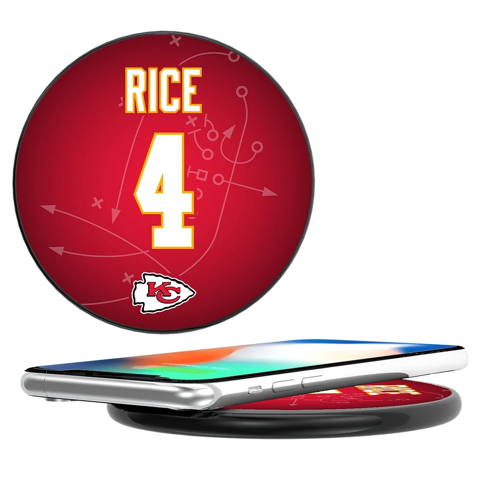 Keyscaper Rashee Rice Black Kansas City Chiefs Wireless Charging Station