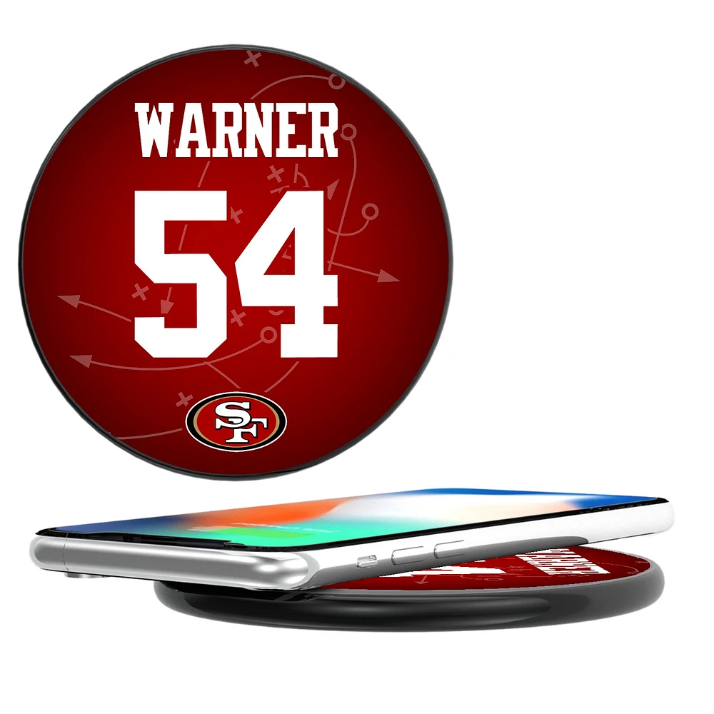 Keyscaper Fred Warner Black San Francisco 49ers Wireless Charging Station