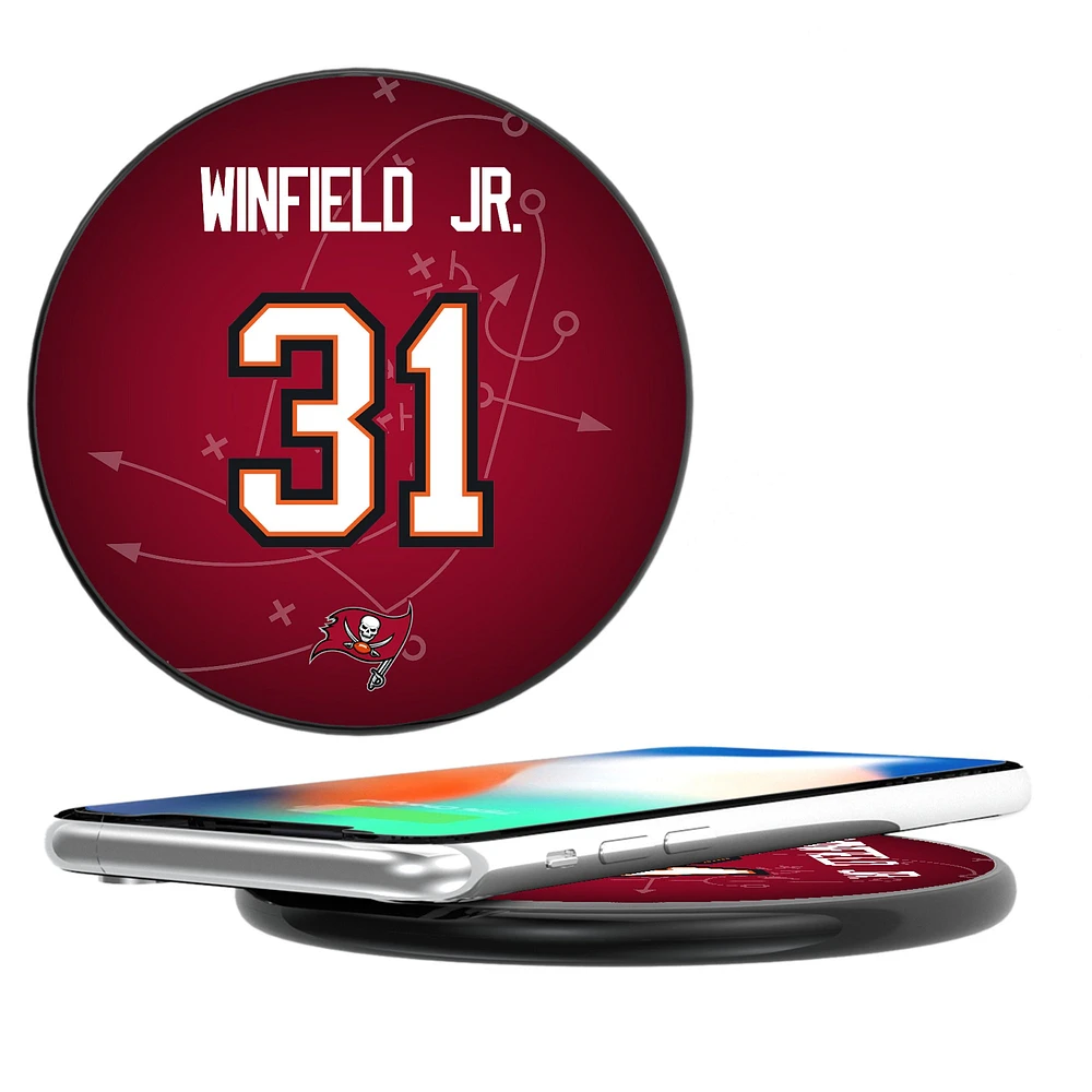 Keyscaper Antoine Winfield Jr. Black Tampa Bay Buccaneers Wireless Charging Station