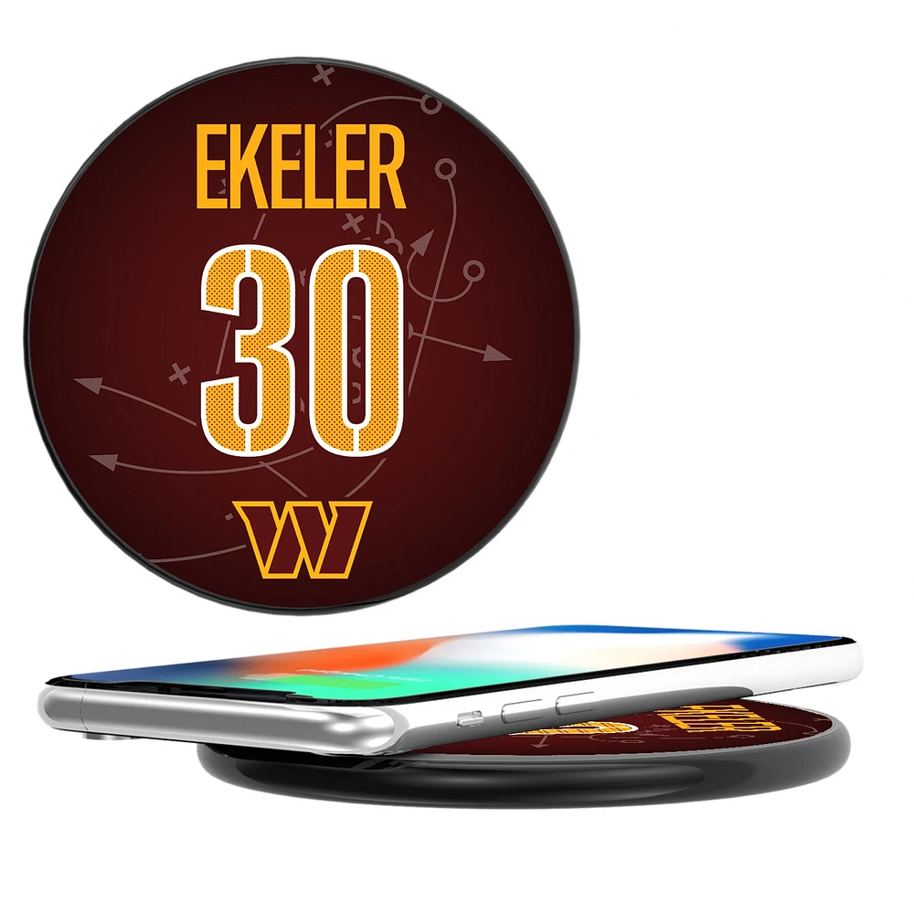 Keyscaper Austin Ekeler Black Washington Commanders Wireless Charging Station