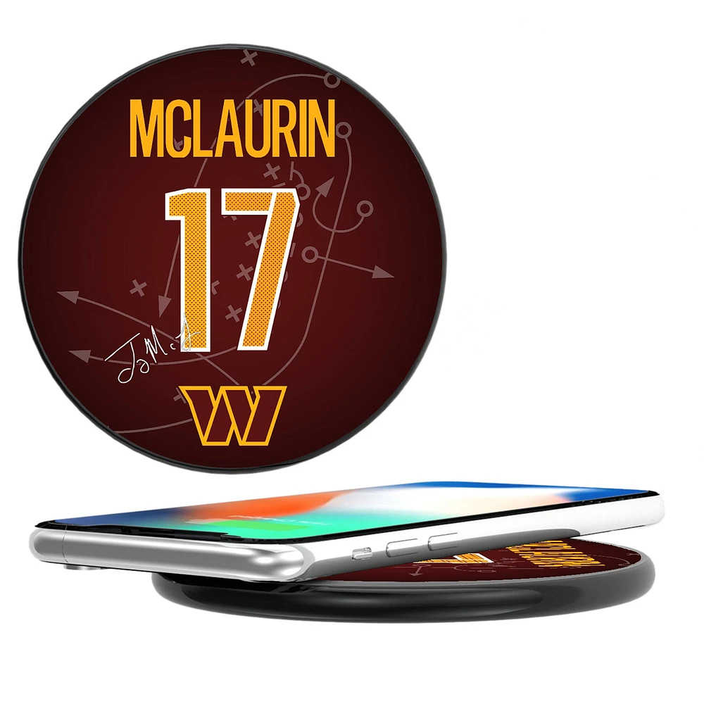 Keyscaper Terry McLaurin Black Washington Commanders Wireless Charging Station