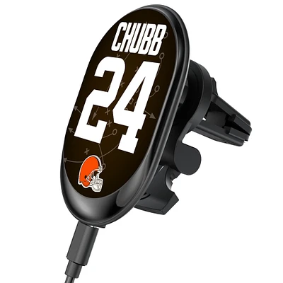 Keyscaper Nick Chubb Cleveland Browns Wireless Magnetic Car Charger