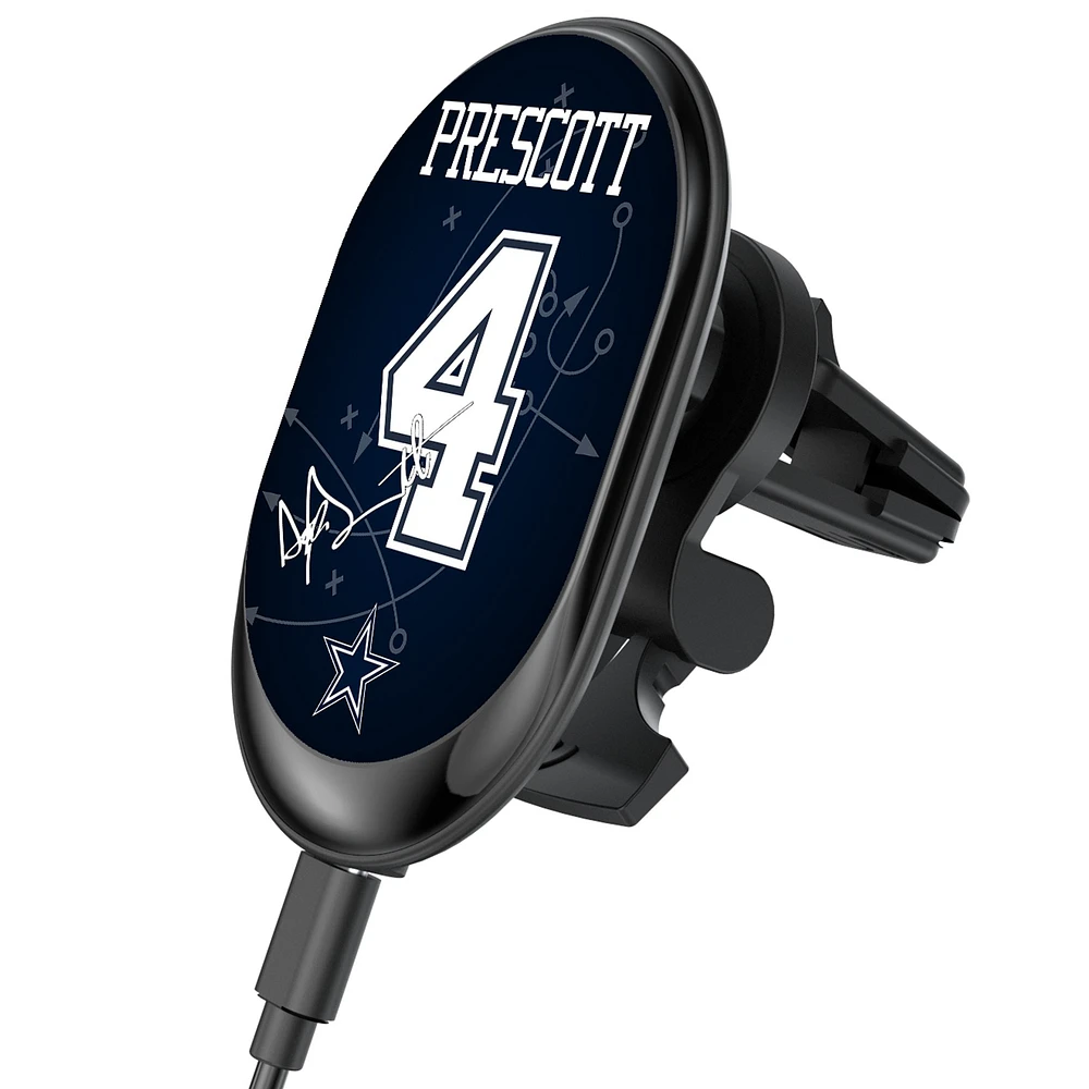 Keyscaper Dak Prescott Dallas Cowboys Wireless Magnetic Car Charger