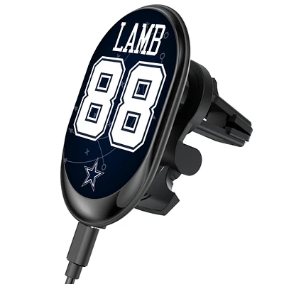 Keyscaper CeeDee Lamb Dallas Cowboys Wireless Magnetic Car Charger