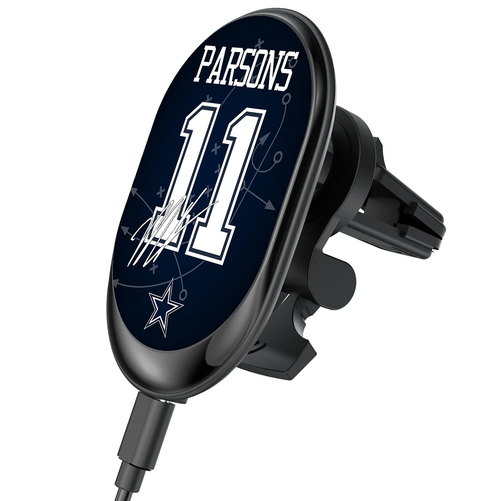 Keyscaper Micah Parsons Dallas Cowboys Wireless Magnetic Car Charger
