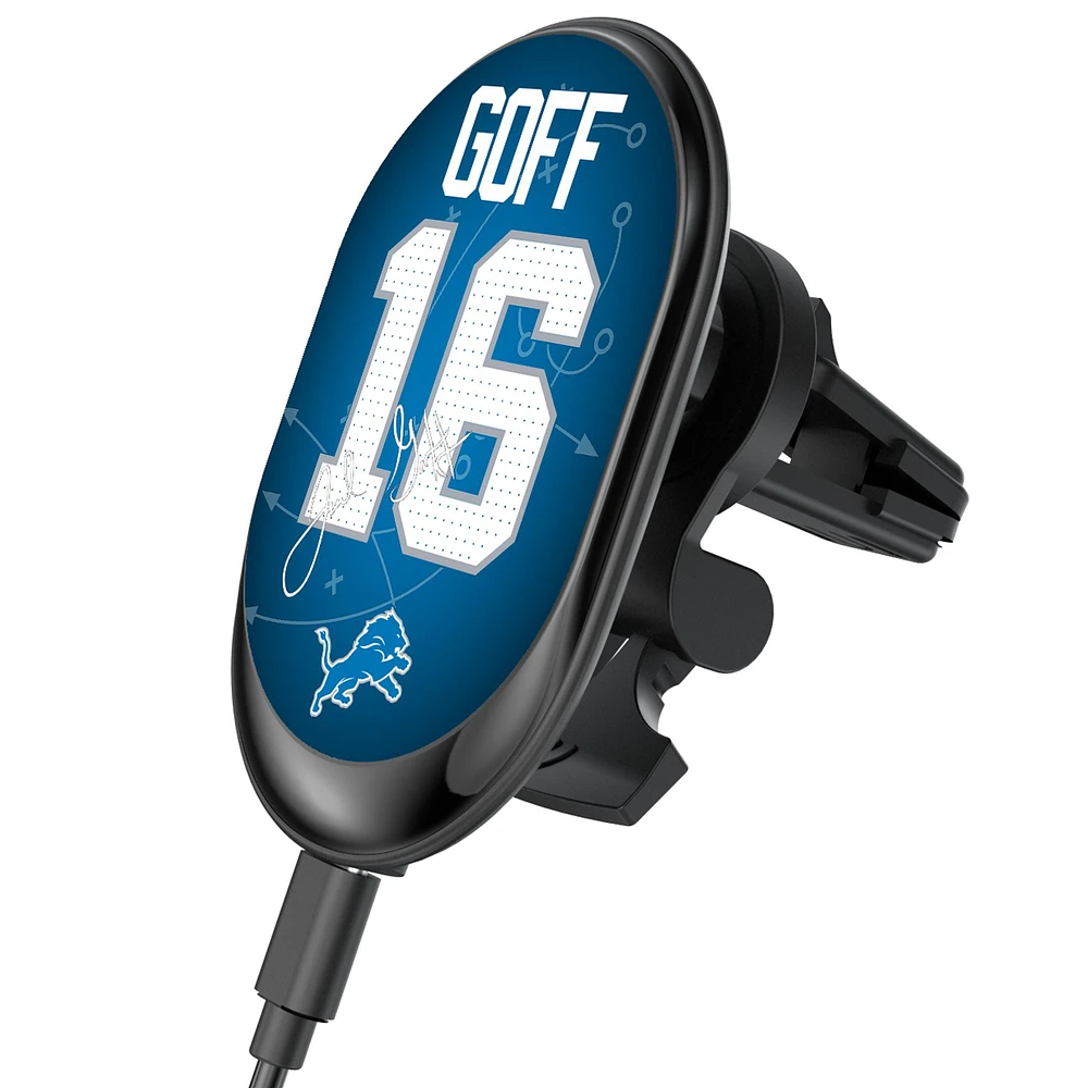 Keyscaper Jared Goff Detroit Lions Wireless Magnetic Car Charger
