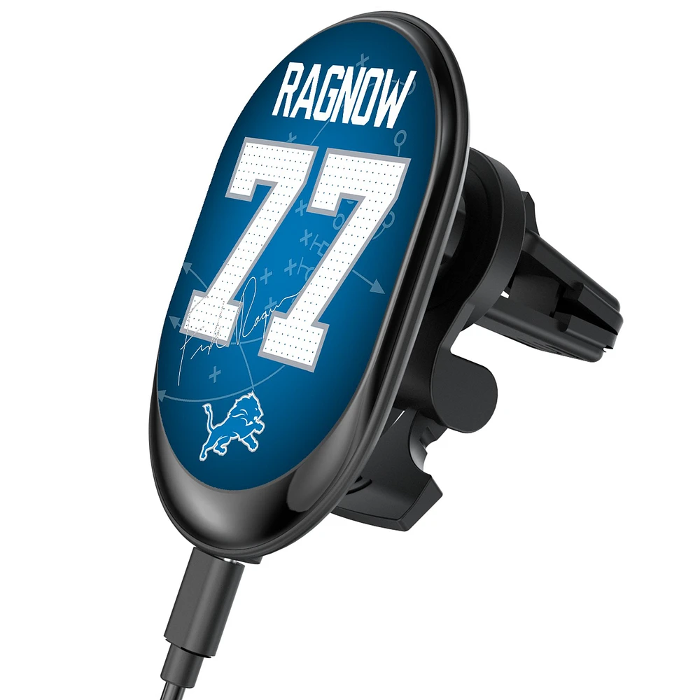 Keyscaper Frank Ragnow Detroit Lions Wireless Magnetic Car Charger