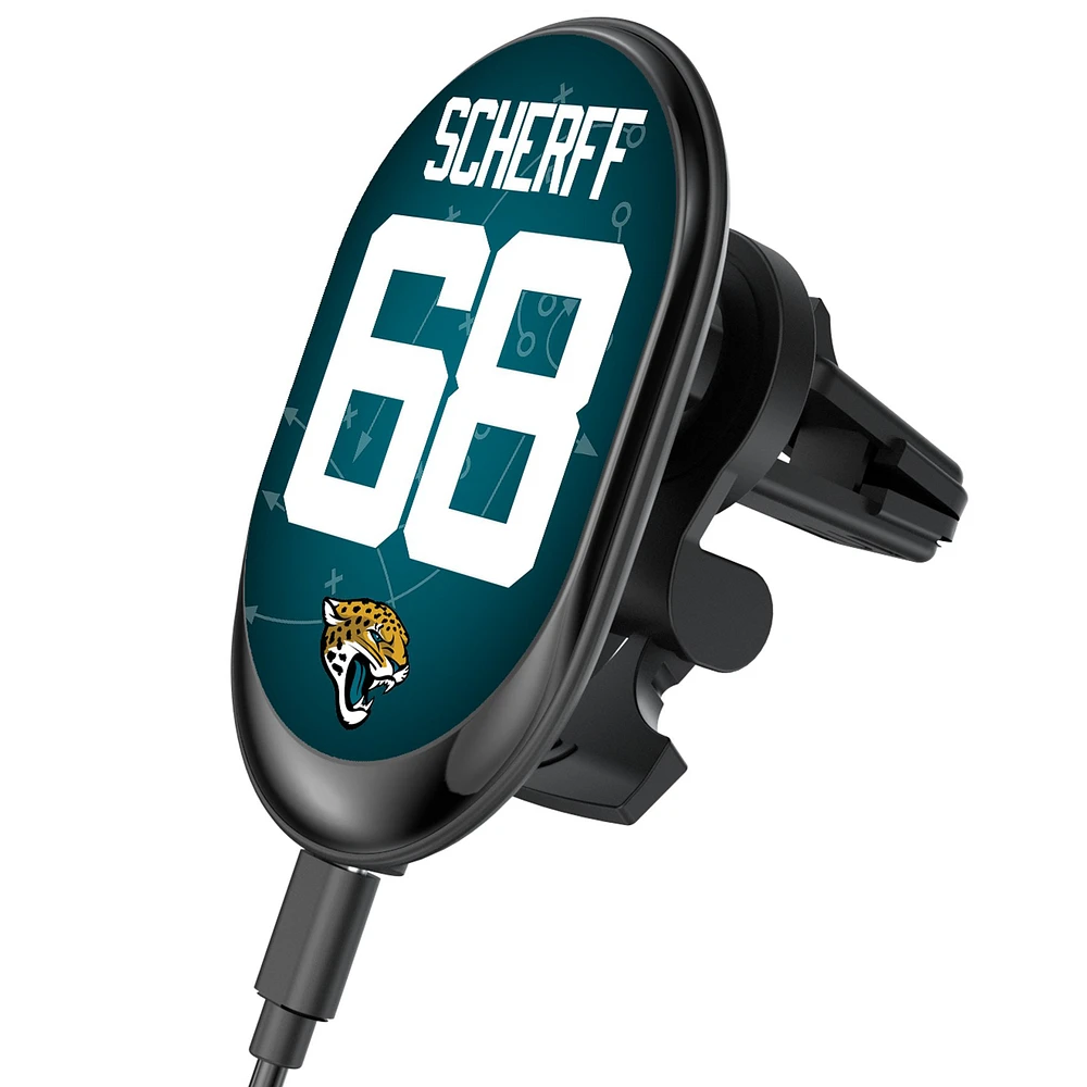 Keyscaper Brandon Scherff Jacksonville Jaguars Wireless Magnetic Car Charger