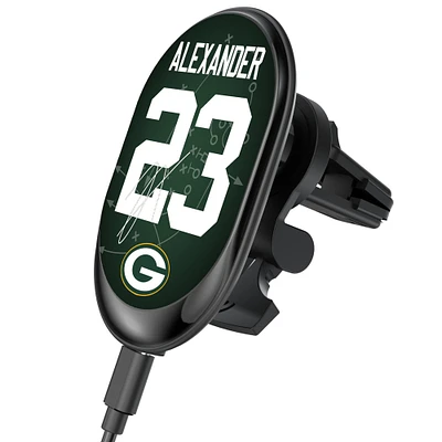 Keyscaper Jaire Alexander Green Bay Packers Wireless Magnetic Car Charger