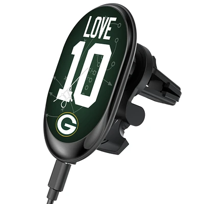 Keyscaper Jordan Love Green Bay Packers Wireless Magnetic Car Charger