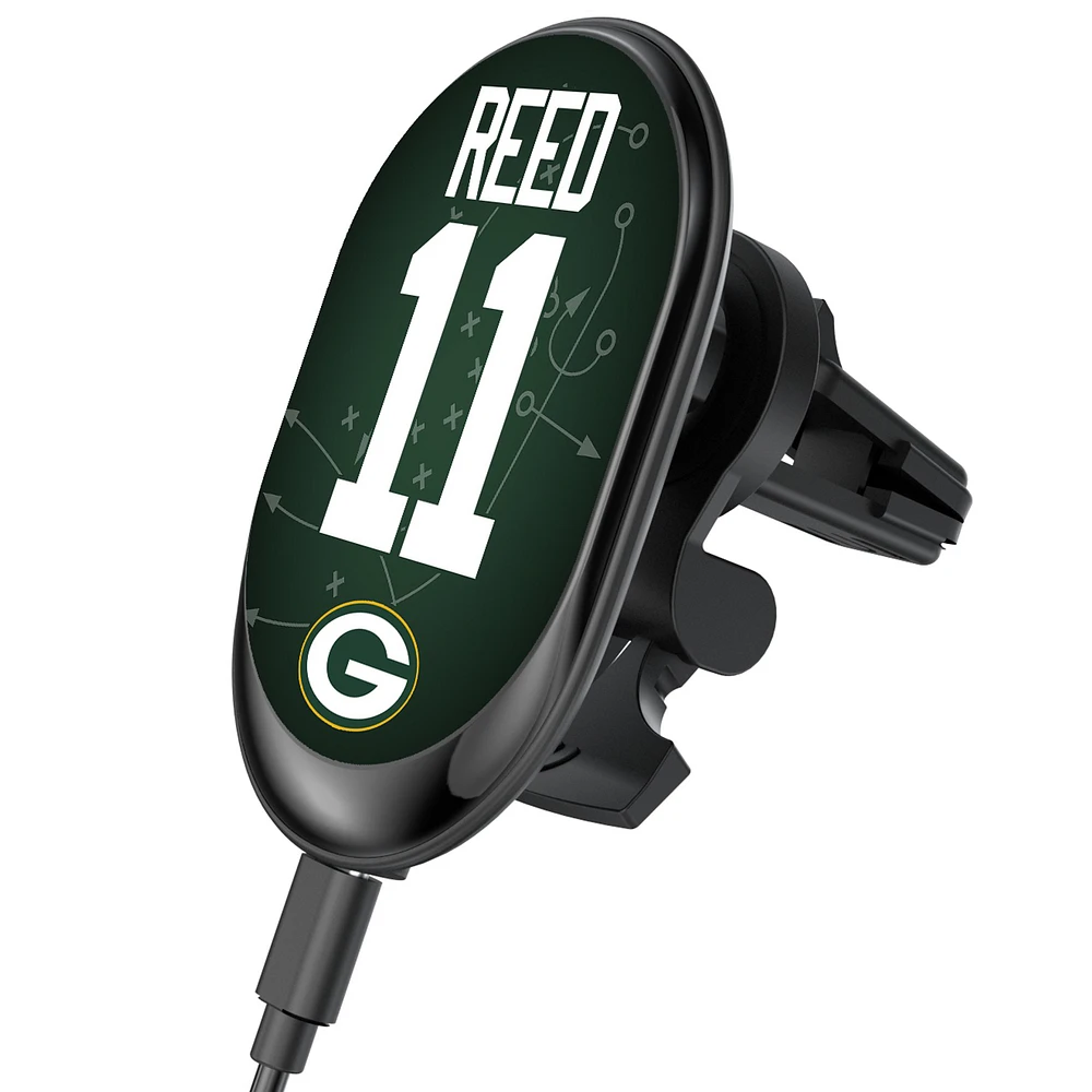 Keyscaper Jayden Reed Green Bay Packers Wireless Magnetic Car Charger