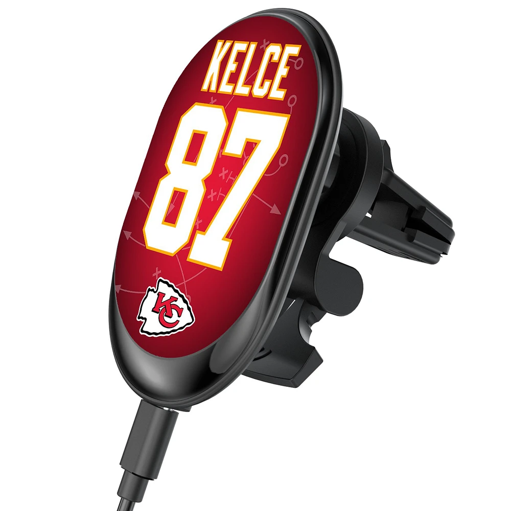 Keyscaper Travis Kelce Kansas City Chiefs Wireless Magnetic Car Charger