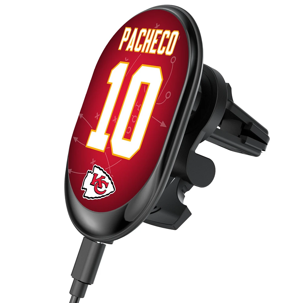 Keyscaper Isiah Pacheco Kansas City Chiefs Wireless Magnetic Car Charger