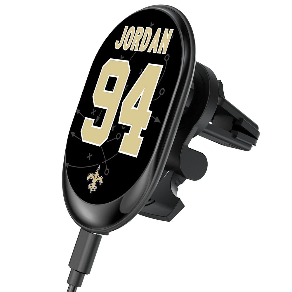 Keyscaper Cameron Jordan New Orleans Saints Wireless Magnetic Car Charger