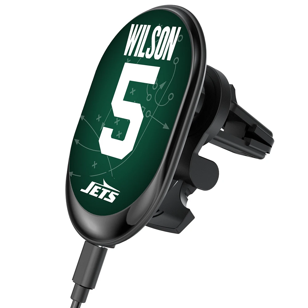 Keyscaper Garrett Wilson New York Jets Wireless Magnetic Car Charger