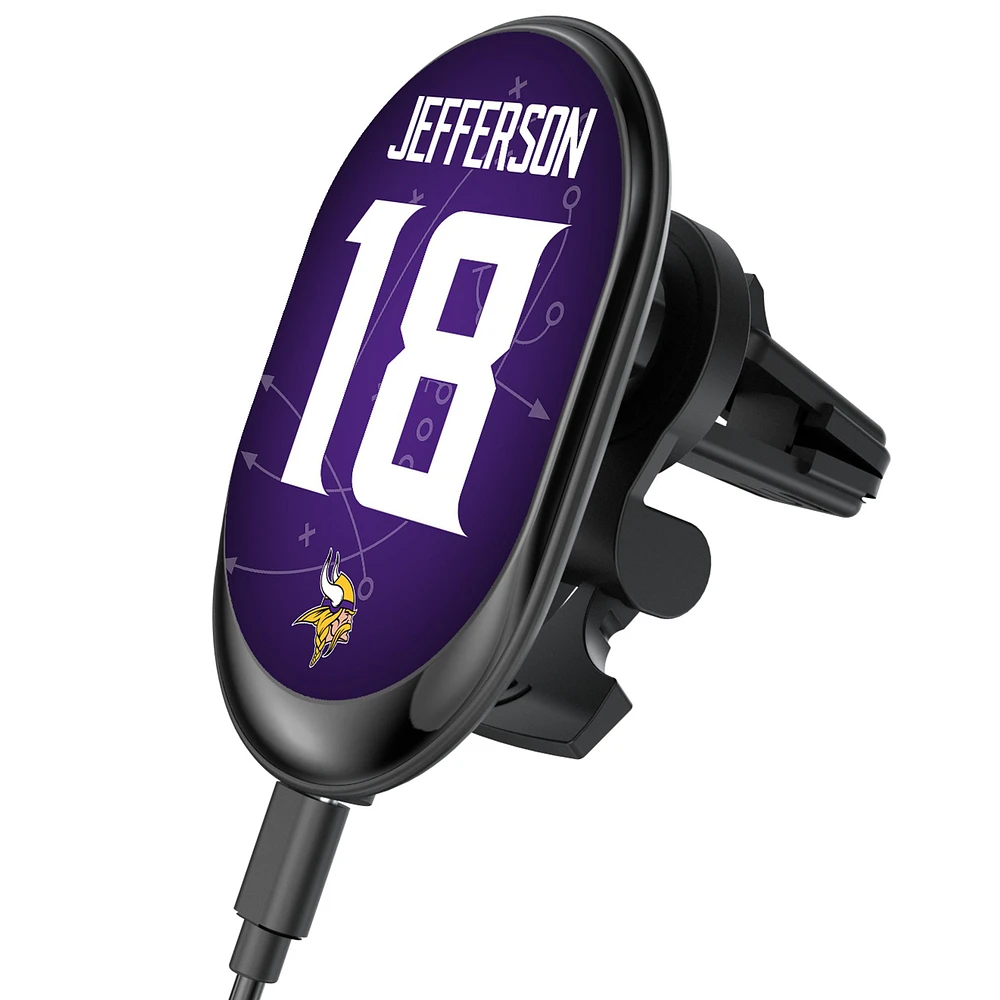 Keyscaper Justin Jefferson Minnesota Vikings Wireless Magnetic Car Charger