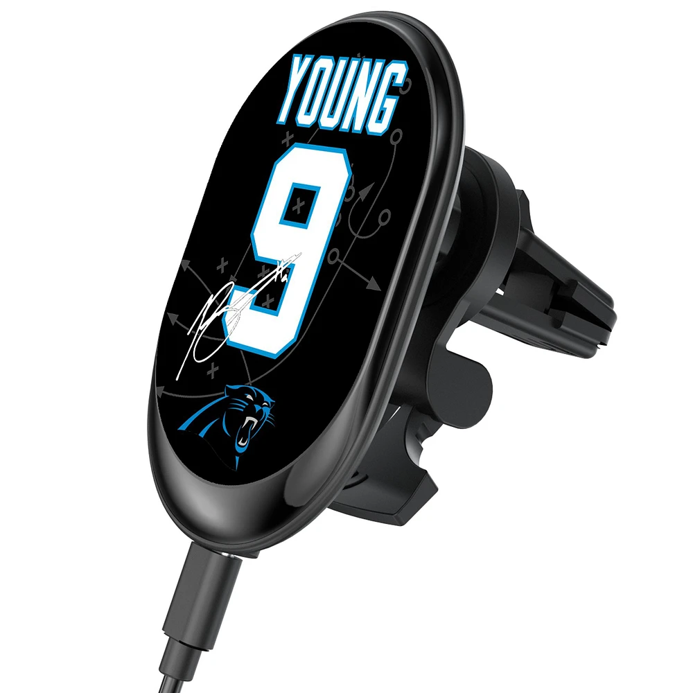 Keyscaper Bryce Young Carolina Panthers Wireless Magnetic Car Charger