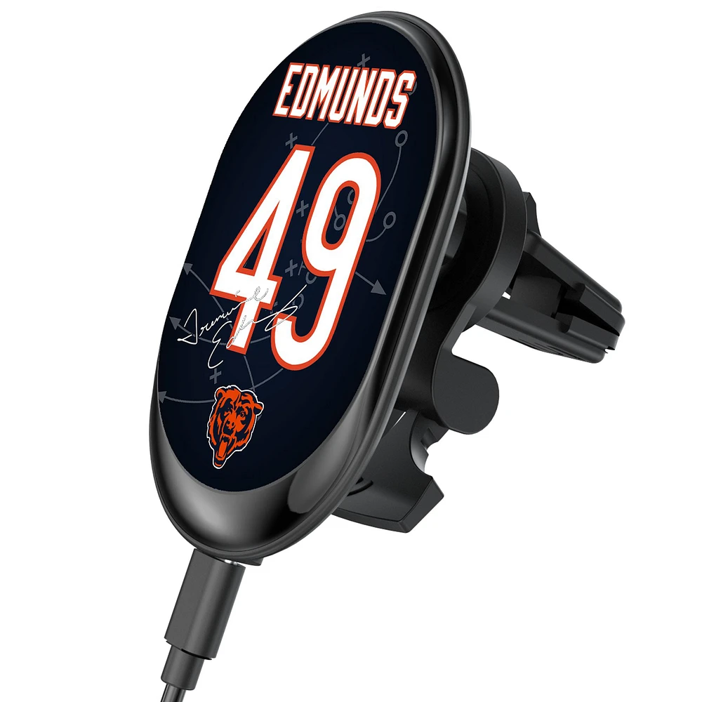 Keyscaper Tremaine Edmunds Chicago Bears Wireless Magnetic Car Charger