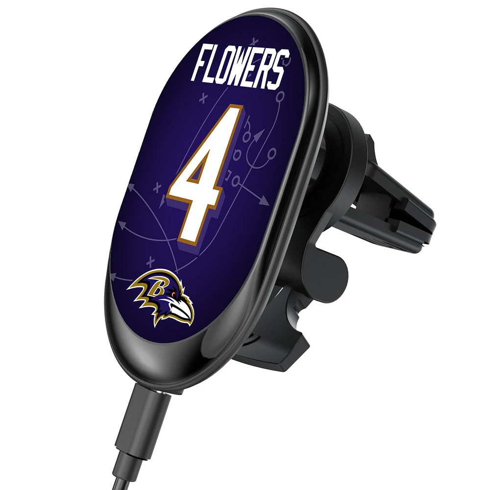 Keyscaper Zay Flowers Baltimore Ravens Wireless Magnetic Car Charger
