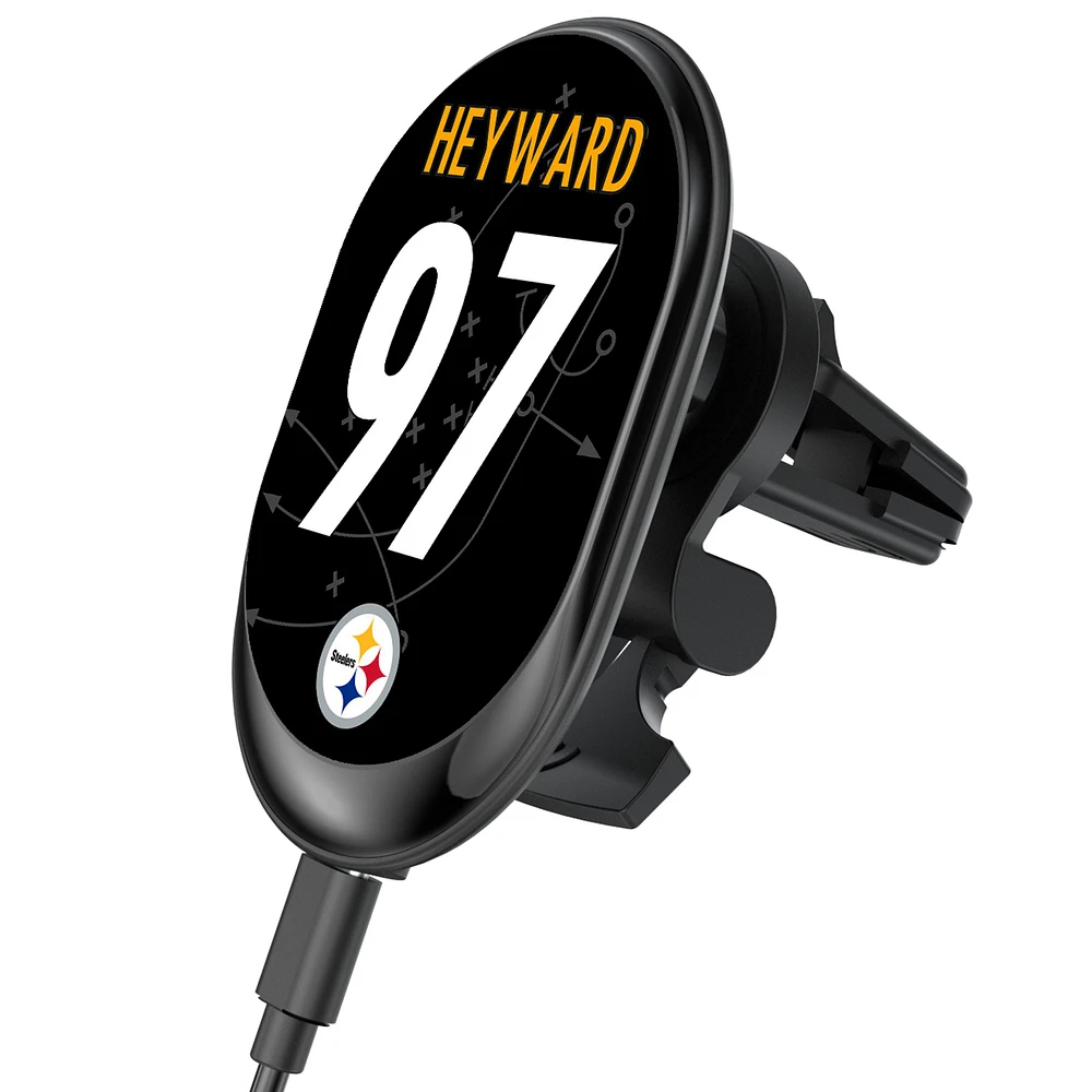 Keyscaper Cameron Heyward Pittsburgh Steelers Wireless Magnetic Car Charger