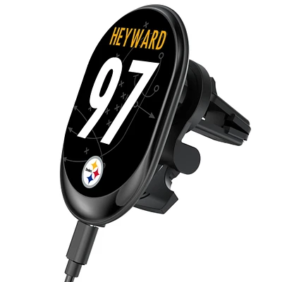 Keyscaper Cameron Heyward Pittsburgh Steelers Wireless Magnetic Car Charger