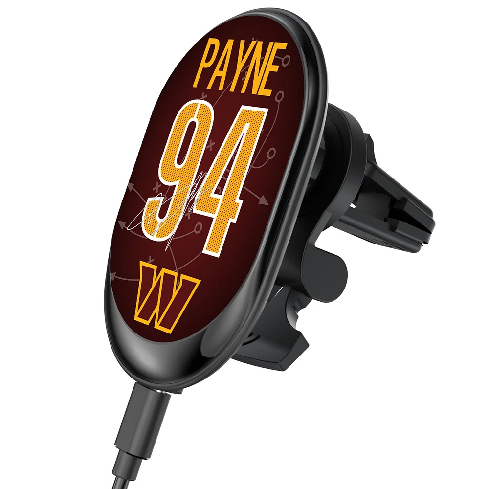 Keyscaper Daron Payne Washington Commanders Wireless Magnetic Car Charger