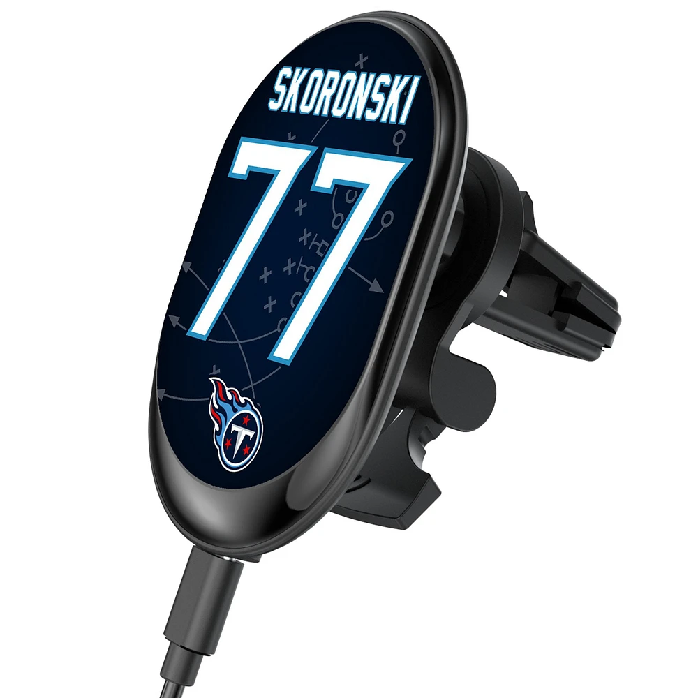 Keyscaper Peter Skoronski Tennessee Titans Wireless Magnetic Car Charger