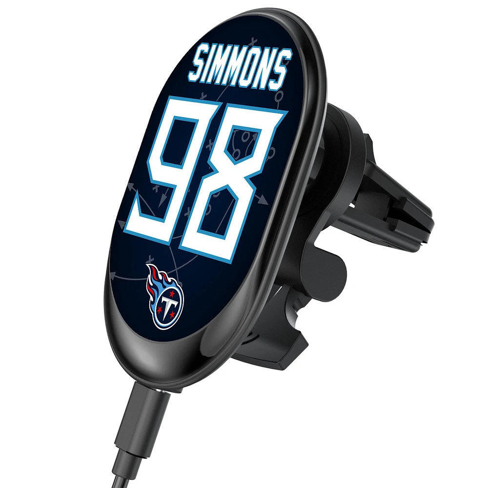 Keyscaper Jeffery Simmons Tennessee Titans Wireless Magnetic Car Charger