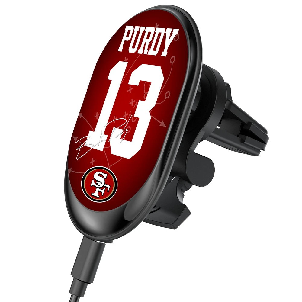 Keyscaper Brock Purdy San Francisco 49ers Wireless Magnetic Car Charger