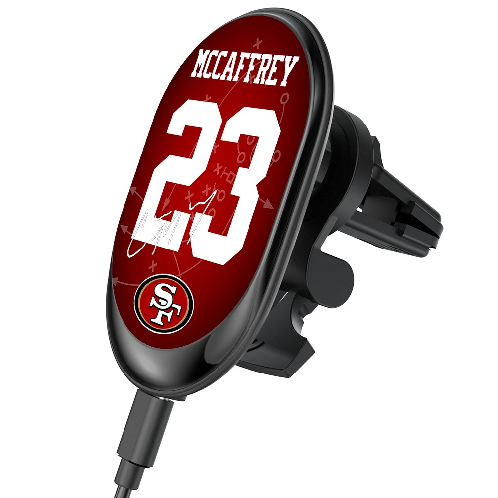 Keyscaper Christian McCaffrey San Francisco 49ers Wireless Magnetic Car Charger