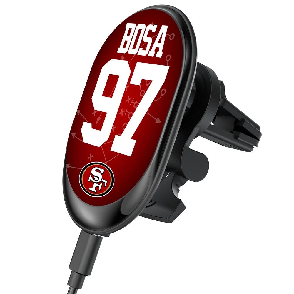 Keyscaper Nick Bosa San Francisco 49ers Wireless Magnetic Car Charger
