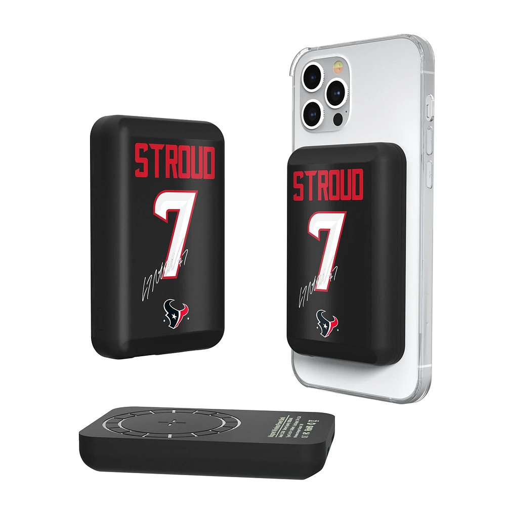 Keyscaper C.J. Stroud Houston Texans 5000mAh Wireless Magnetic Power Bank