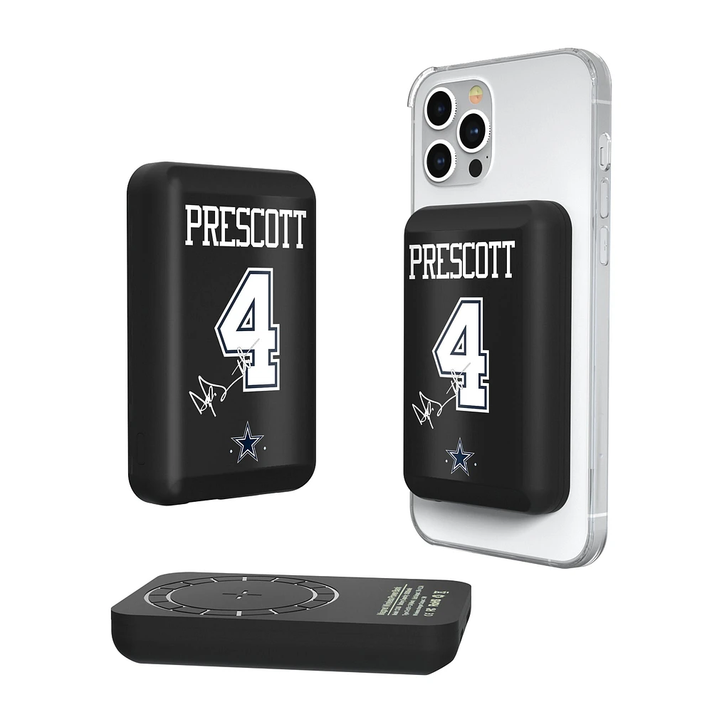 Keyscaper Dak Prescott Dallas Cowboys 5000mAh Wireless Magnetic Power Bank