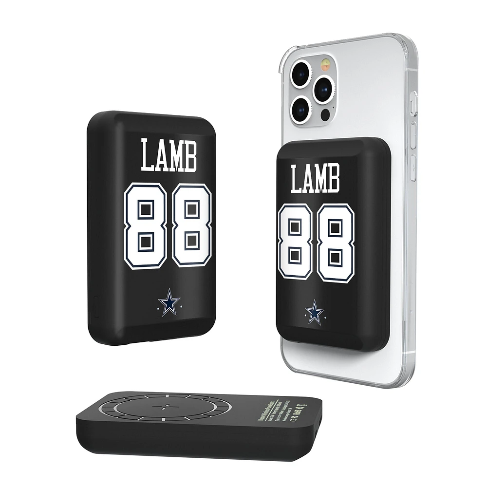 Keyscaper CeeDee Lamb Dallas Cowboys 5000mAh Wireless Magnetic Power Bank