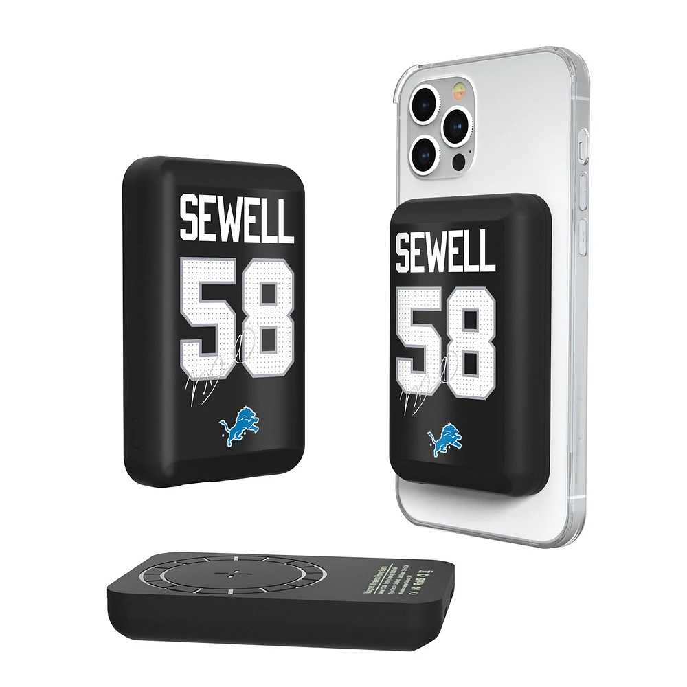 Keyscaper Penei Sewell Detroit Lions 5000mAh Wireless Magnetic Power Bank