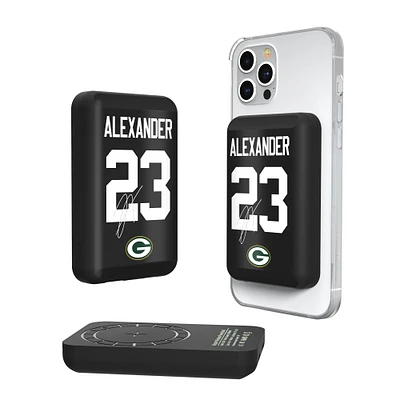 Keyscaper Jaire Alexander Green Bay Packers 5000mAh Wireless Magnetic Power Bank