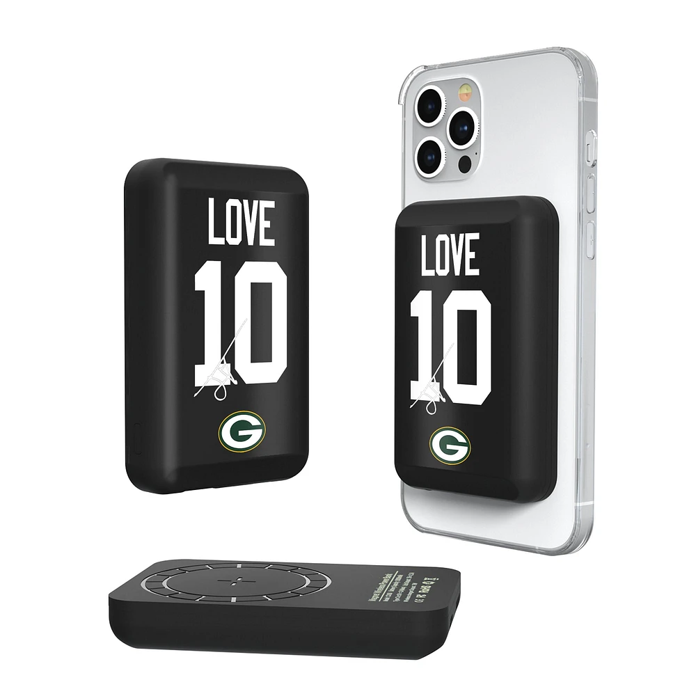 Keyscaper Jordan Love Green Bay Packers 5000mAh Wireless Magnetic Power Bank