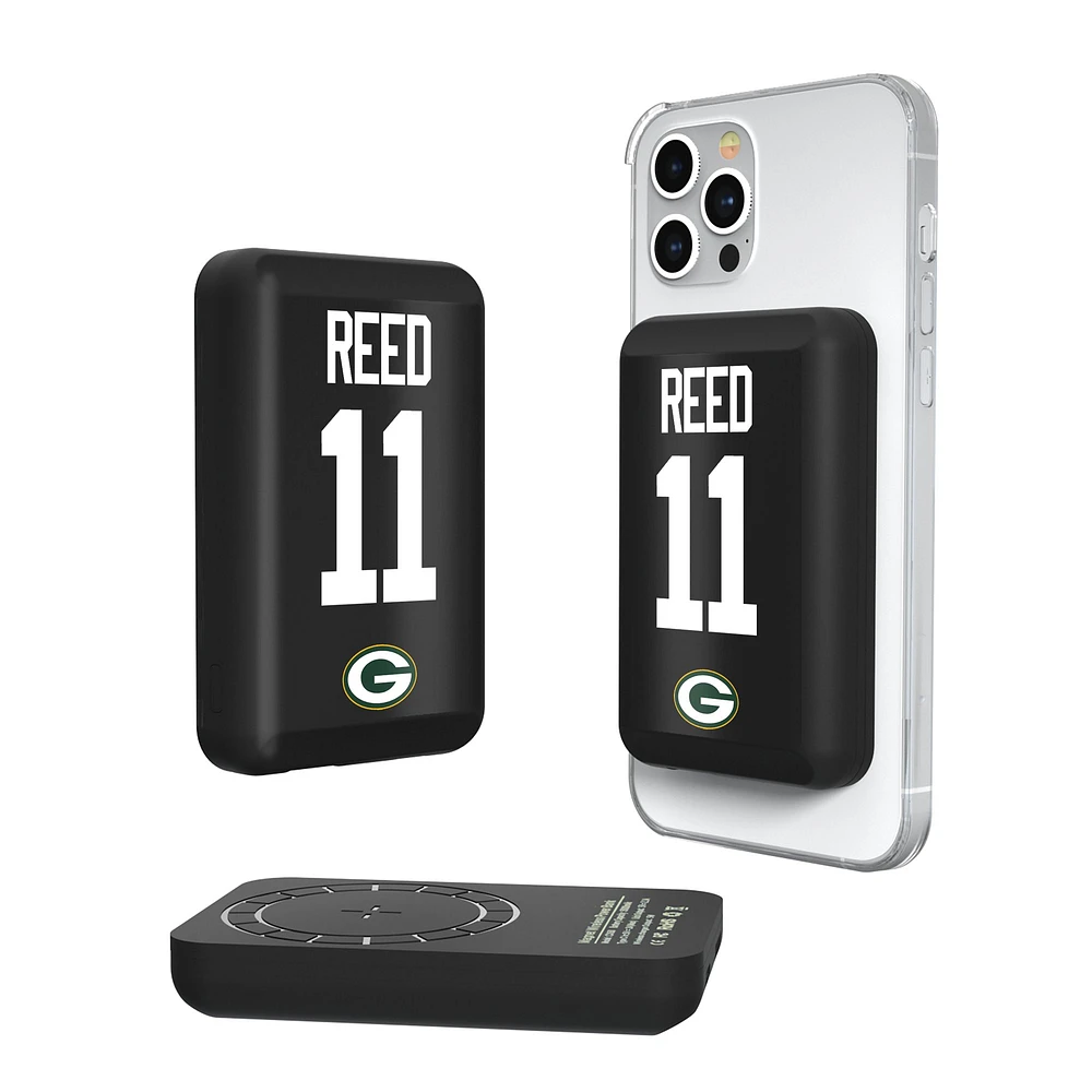 Keyscaper Jayden Reed Green Bay Packers 5000mAh Wireless Magnetic Power Bank