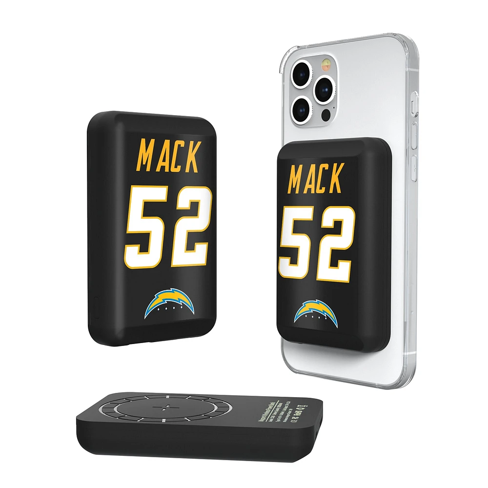 Keyscaper Khalil Mack Los Angeles Chargers 5000mAh Wireless Magnetic Power Bank