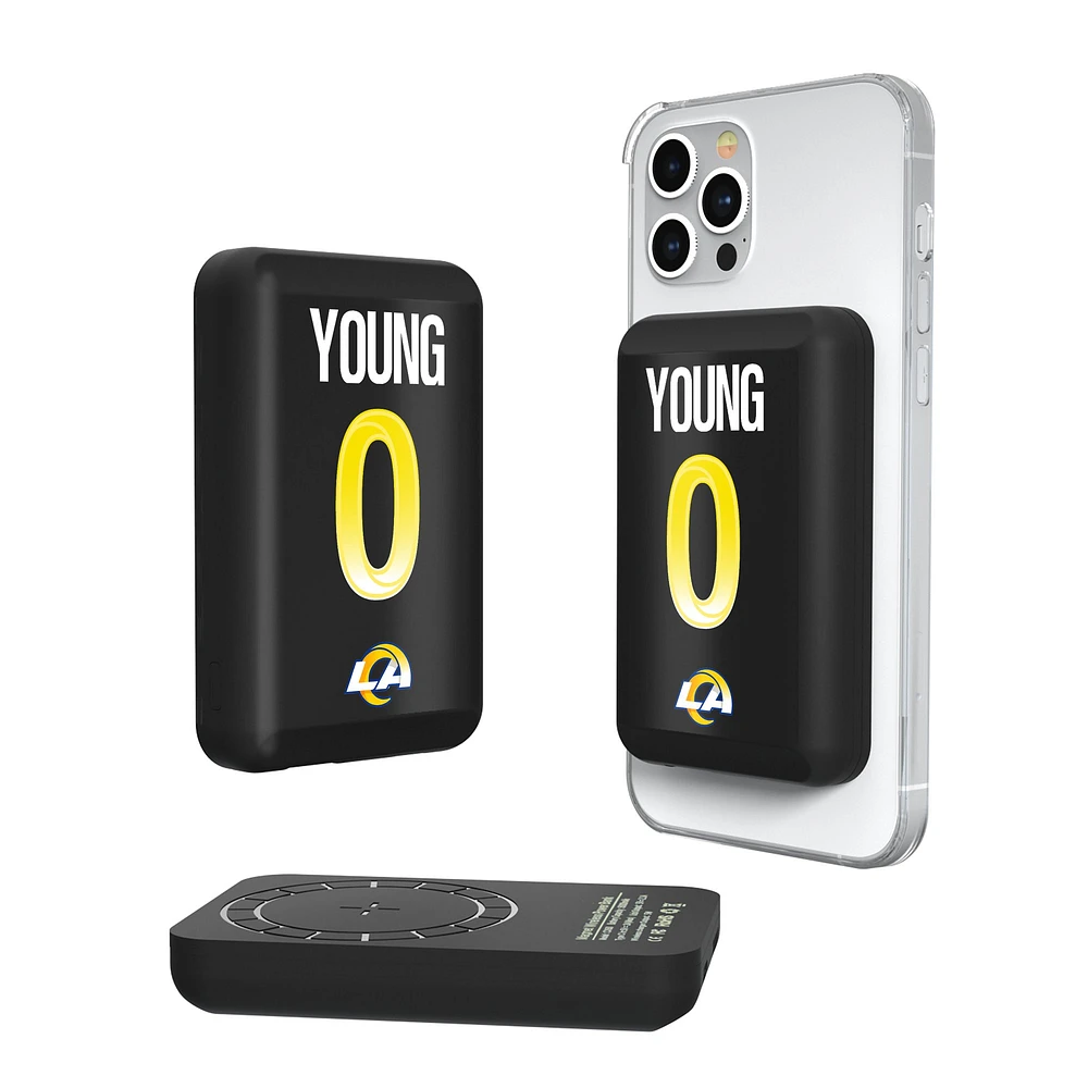 Keyscaper Byron Young Los Angeles Rams 5000mAh Wireless Magnetic Power Bank