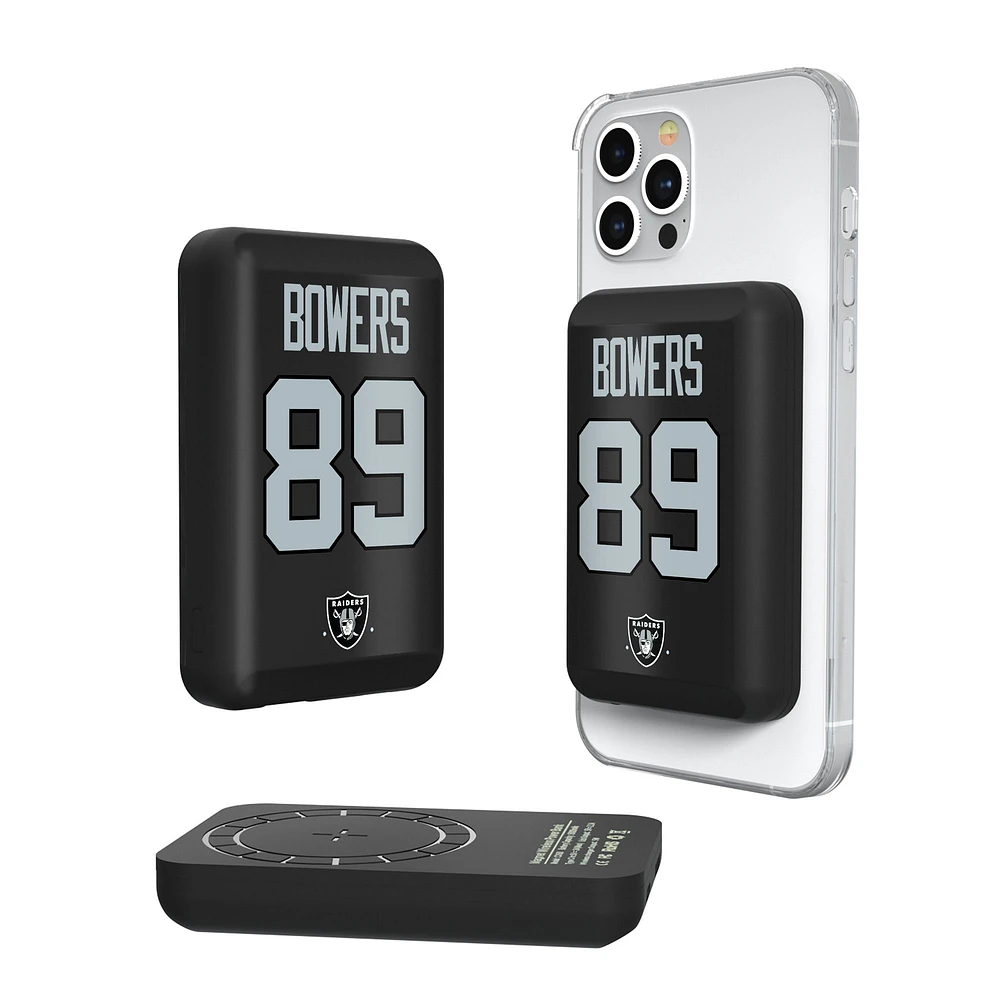 Keyscaper Brock Bowers Las Vegas Raiders 5000mAh Wireless Magnetic Power Bank