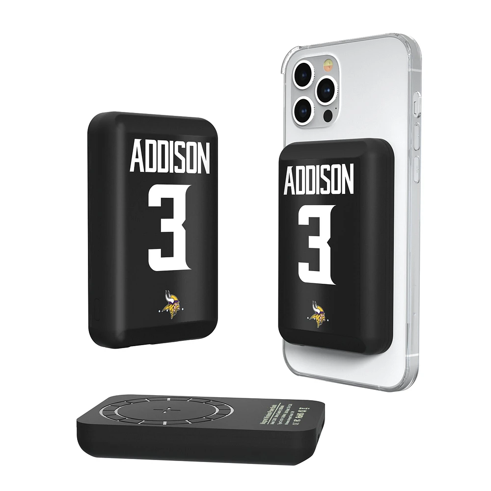 Keyscaper Jordan Addison Minnesota Vikings 5000mAh Wireless Magnetic Power Bank