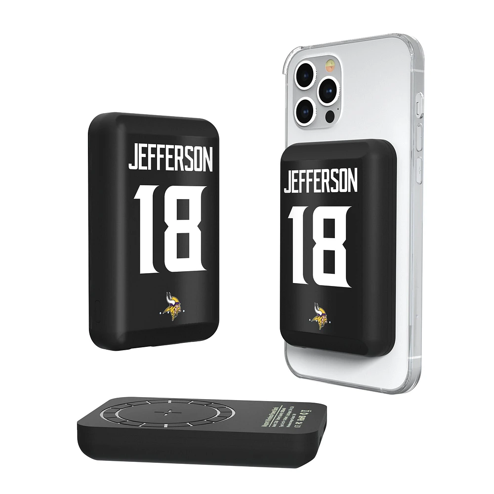 Keyscaper Justin Jefferson Minnesota Vikings 5000mAh Wireless Magnetic Power Bank