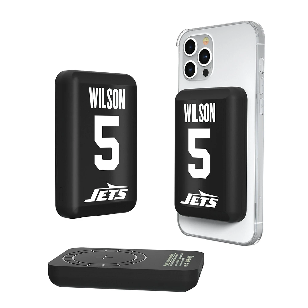 Keyscaper Garrett Wilson New York Jets 5000mAh Wireless Magnetic Power Bank