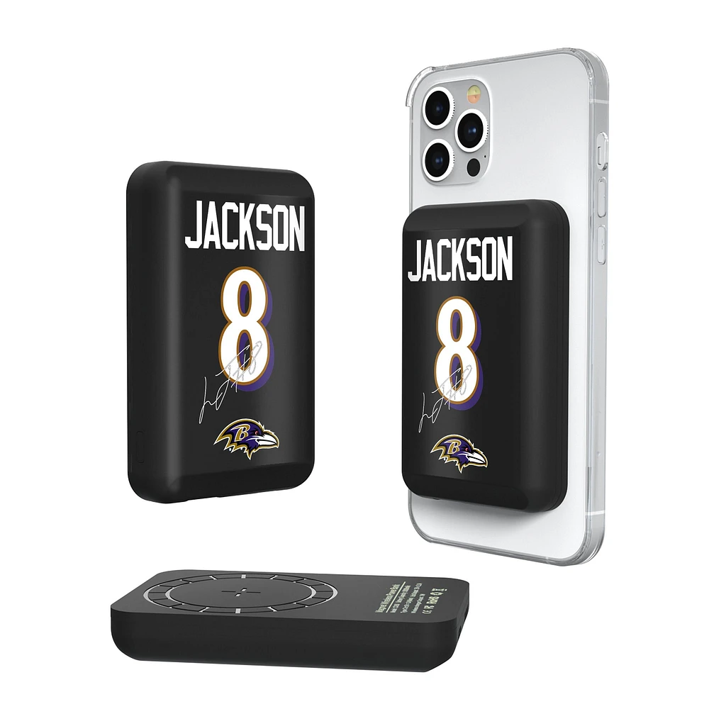 Keyscaper Lamar Jackson Baltimore Ravens 5000mAh Wireless Magnetic Power Bank